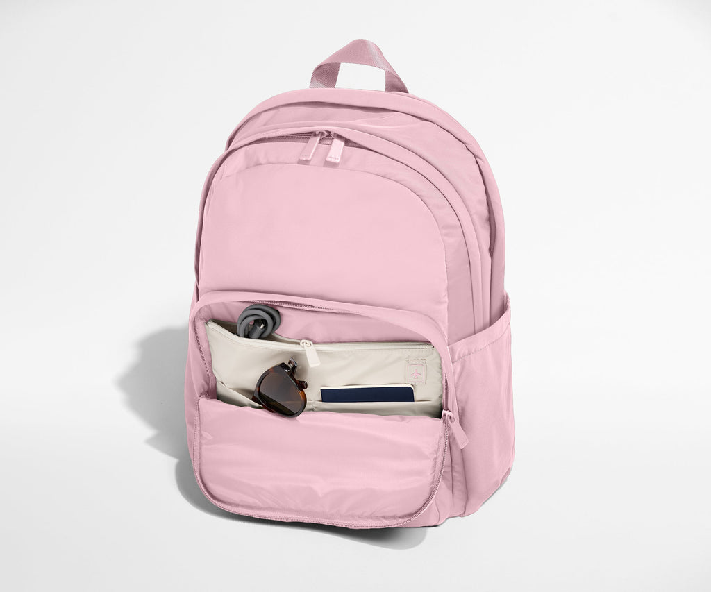 Away Large Featherlight Backpack in Glacial Pink