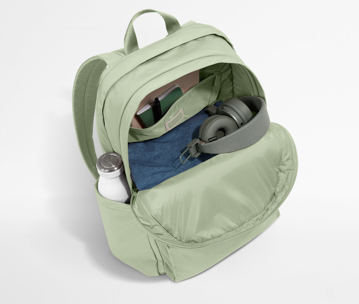 Away Large Featherlight Backpack in Sage Green