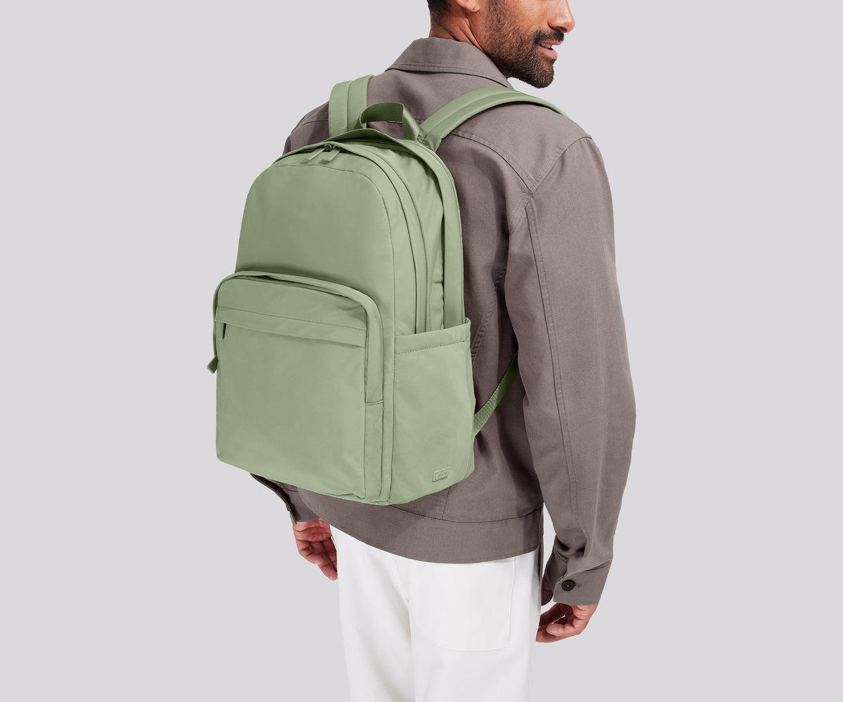 Away Large Featherlight Backpack in Sage Green