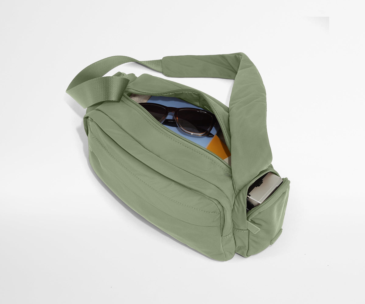 Away Featherlight Cargo Pack Crossbody Bag - Sage Green