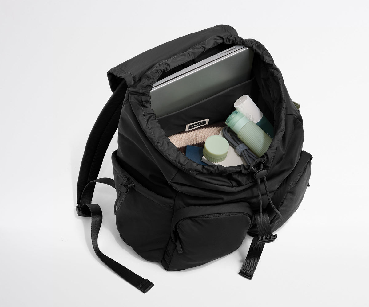 Away Featherlight Cargo Backpack in Jet Black