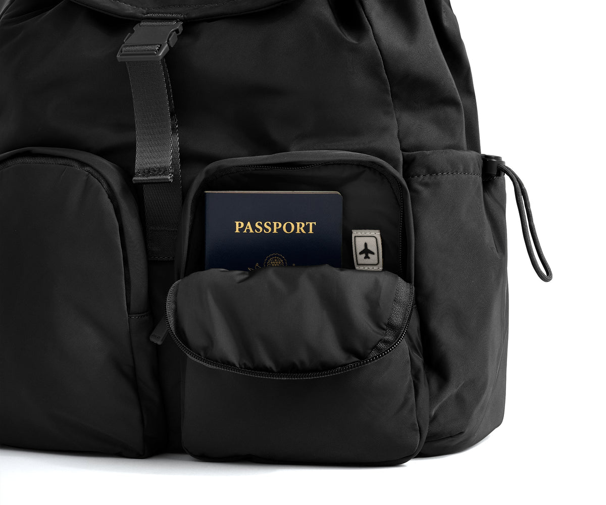 Away Featherlight Cargo Backpack in Jet Black