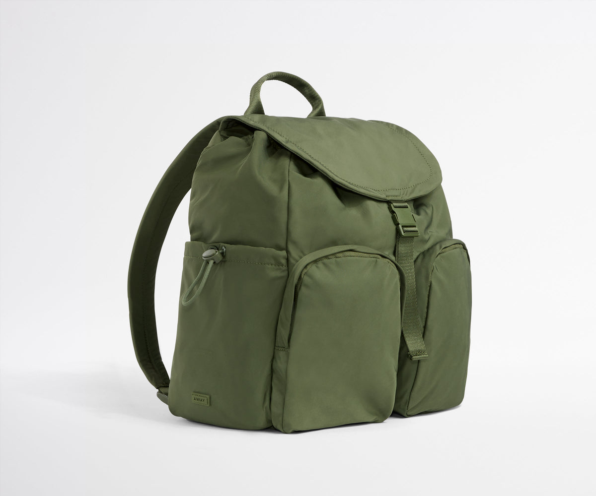 Away Featherlight Cargo Backpack in Olive Green