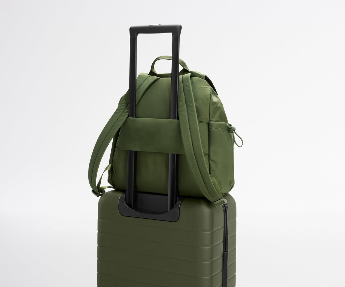 Away Featherlight Cargo Backpack in Olive Green
