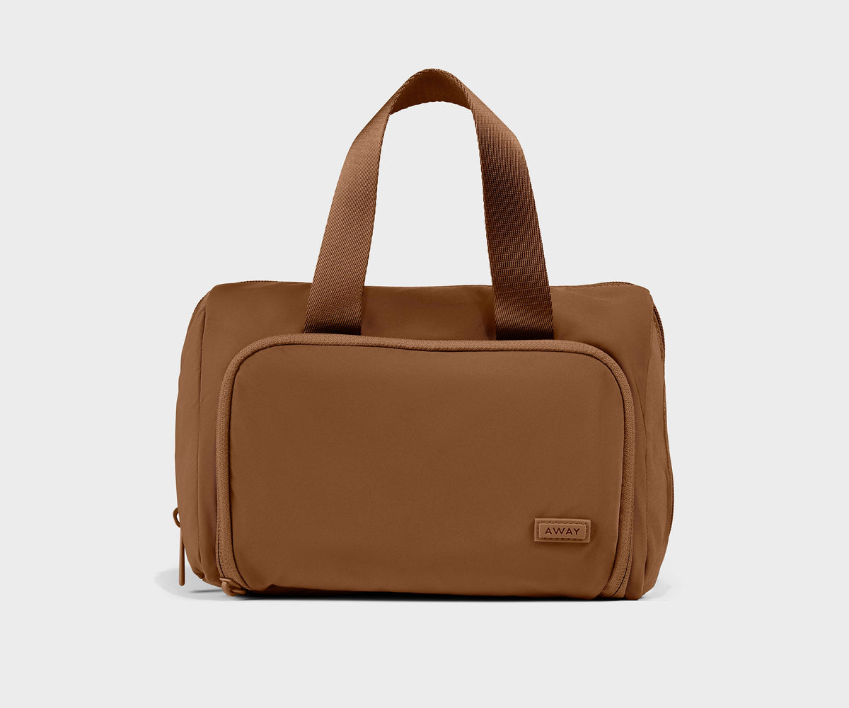 Away Featherlight Daily Cosmetic Case Toiletry Bag - Amaro Brown