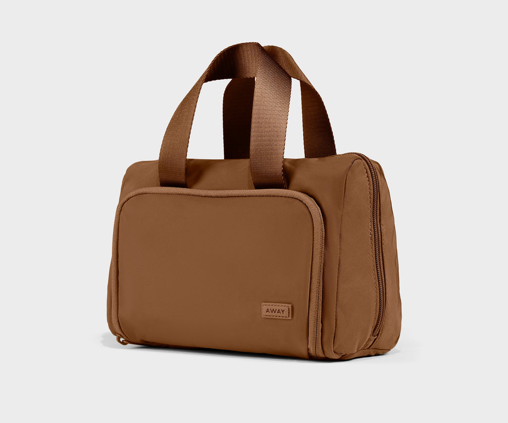 Away Featherlight Daily Cosmetic Case Toiletry Bag - Amaro Brown