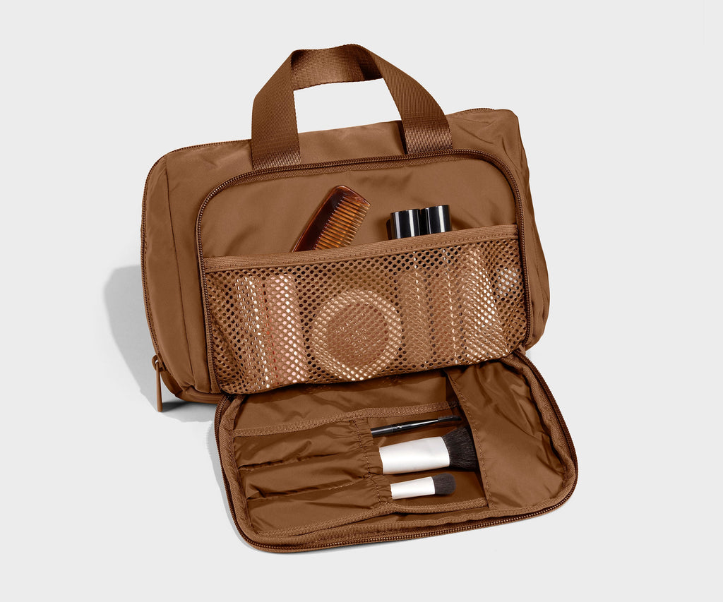 Away Featherlight Daily Cosmetic Case Toiletry Bag - Amaro Brown