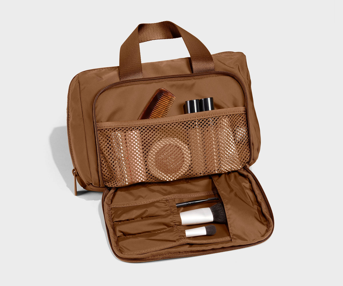 Away Featherlight Daily Cosmetic Case Toiletry Bag - Amaro Brown