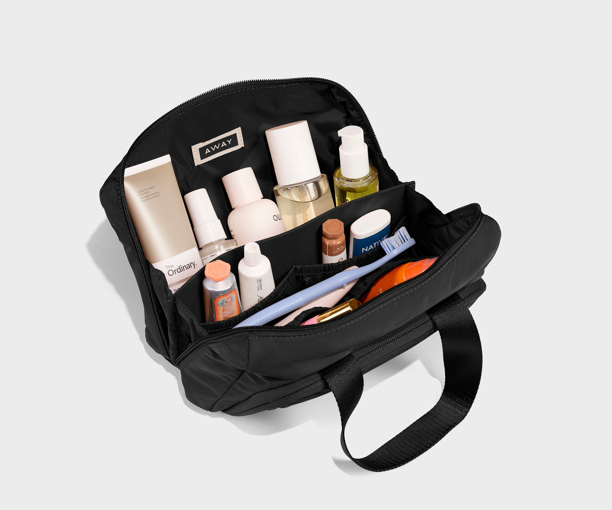 Away Featherlight Daily Cosmetic Case Toiletry Bag - Jet Black