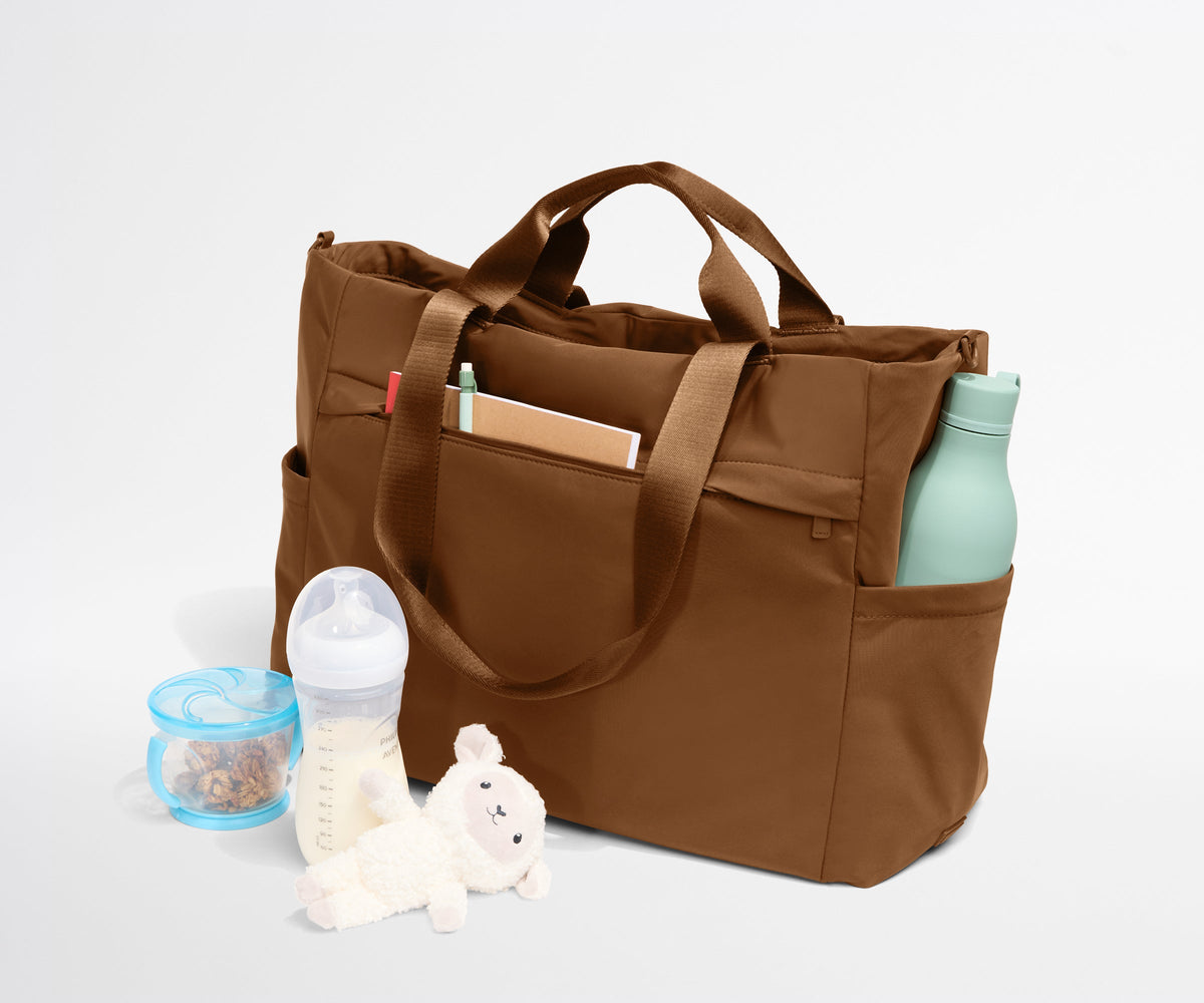 Away Featherlight Diaper Tote Diaper Bag - Amaro Brown