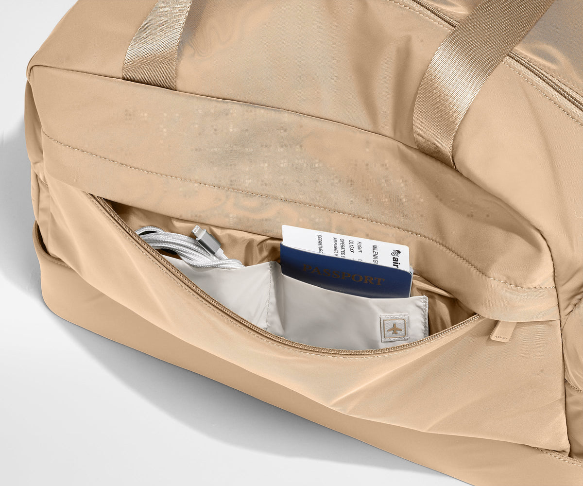 Away Featherlight Weekender Crossbody Bag - Camel Brown