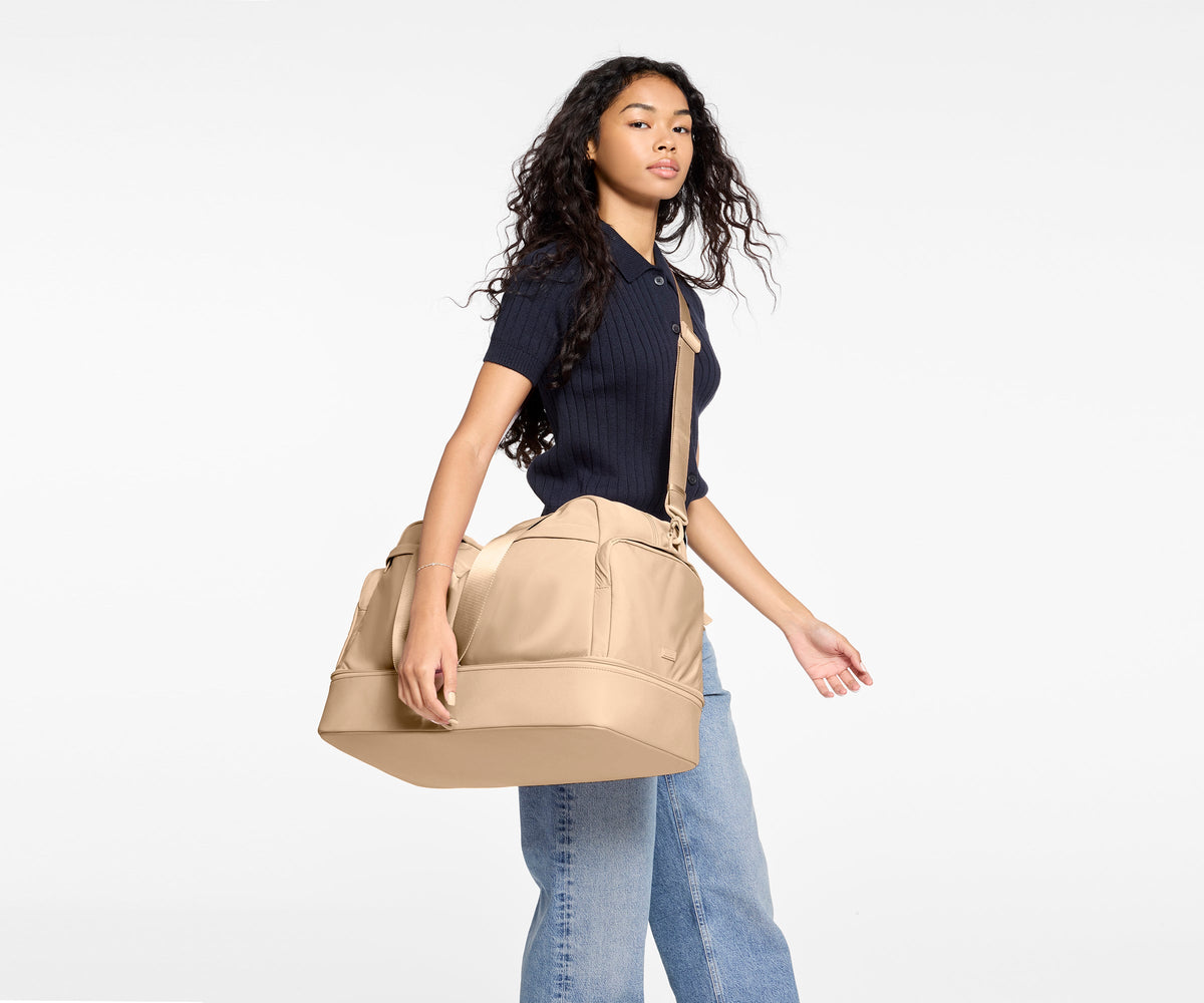 Away Featherlight Weekender Crossbody Bag - Camel Brown