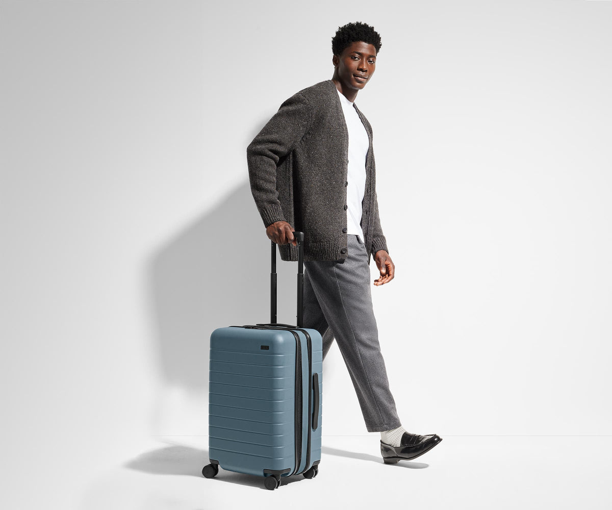 Away The Bigger Carry-On Flex Suitcase - Navy Blue