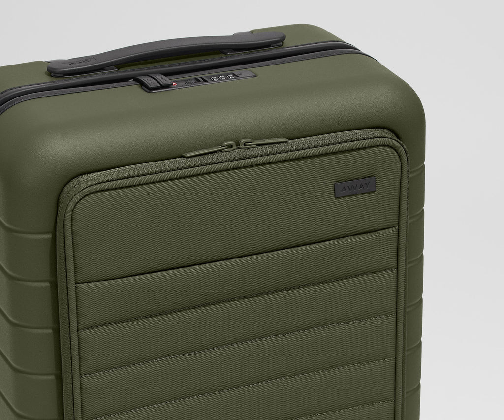 Away The Executive Carry-On Suitcase - Olive Green