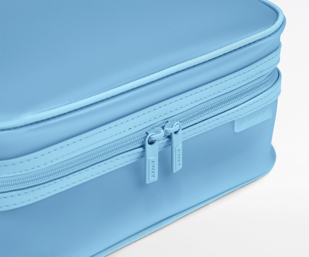 Away Clear Toiletry Bag in Opal Blue
