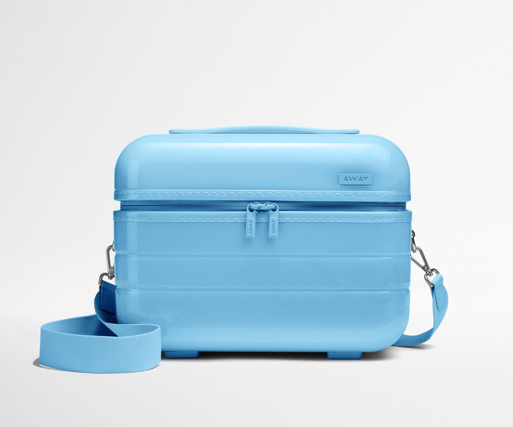 Away The Train Case Suitcase - Glazed Opal Blue