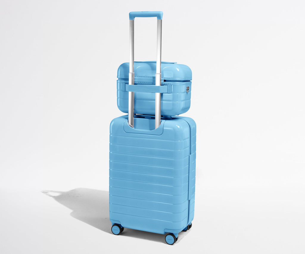 Away The Train Case Suitcase - Glazed Opal Blue