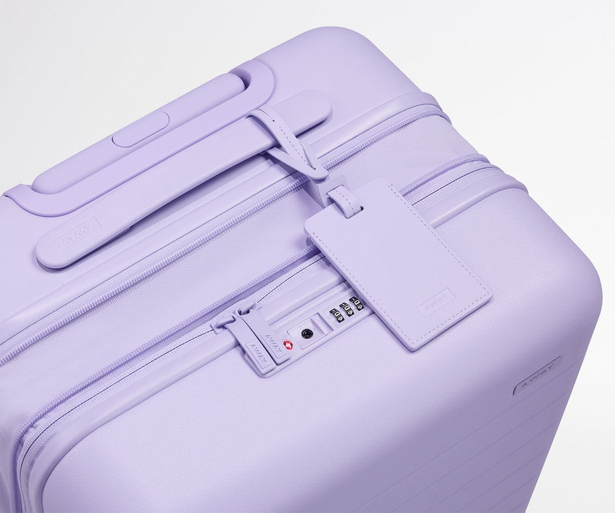 Away The Bigger Carry-On Flex Suitcase - Lavender Haze Purple