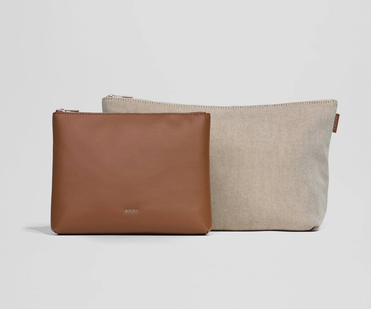 Away Pouch Duo Travel Accessory - Saddle Brown