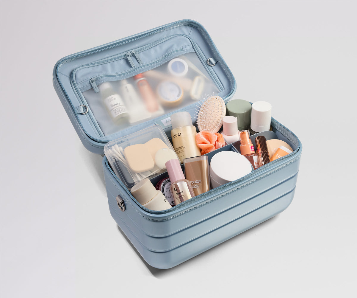 Away The Train Case Suitcase - Arctic Blue