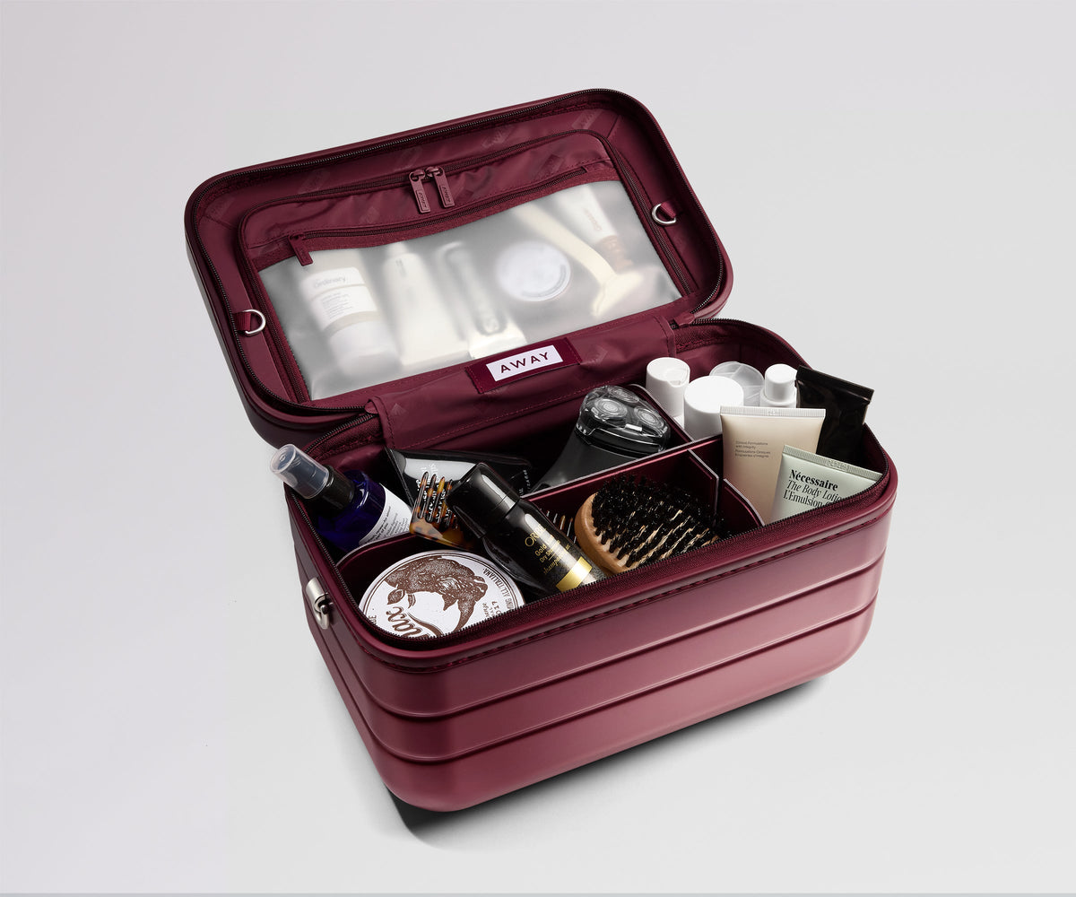 Away The Train Case Suitcase - Ruby Haze