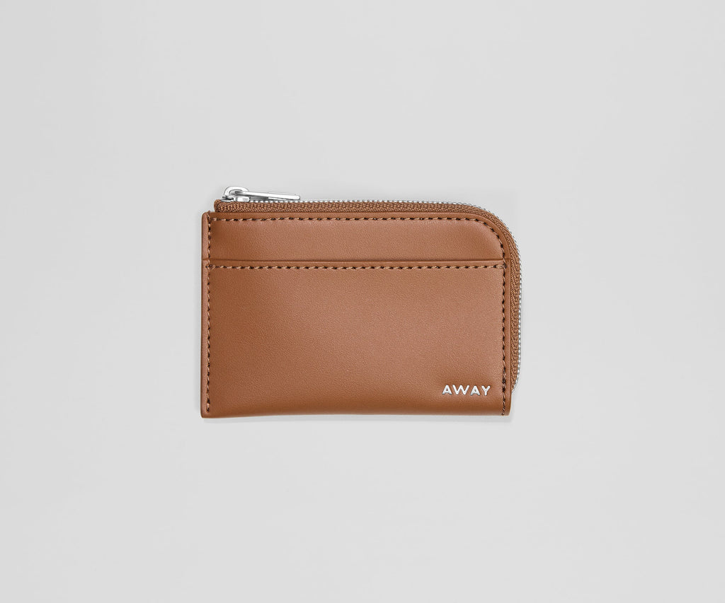 Away Zip Card Case Travel Accessory - Saddle Brown