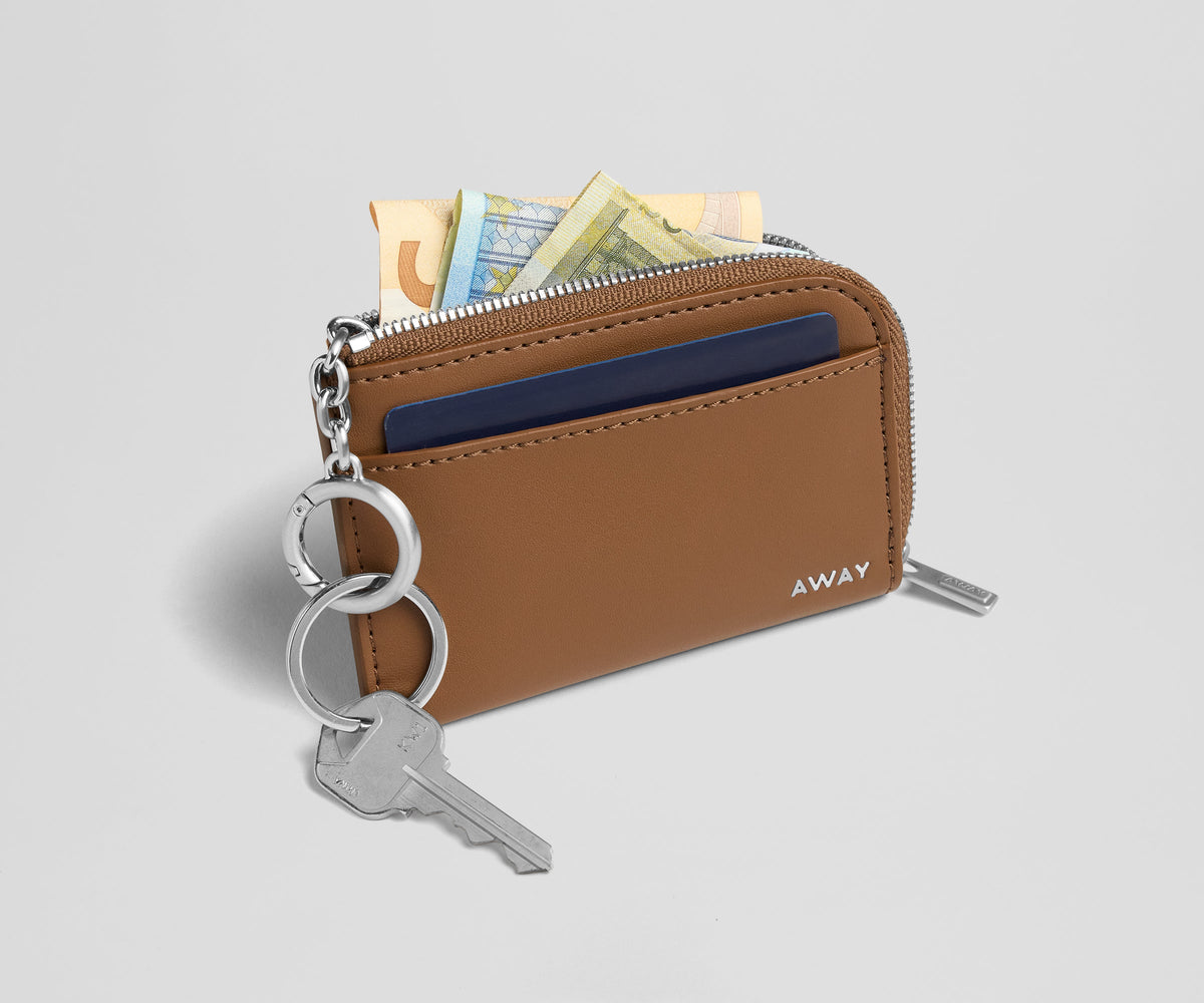 Away Zip Card Case Travel Accessory - Saddle Brown