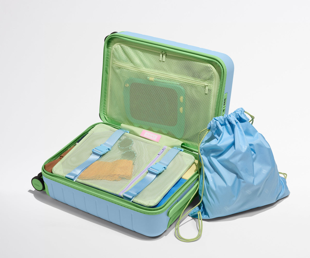 Away The Kids Carry-On Suitcase - Dragonfly Blue