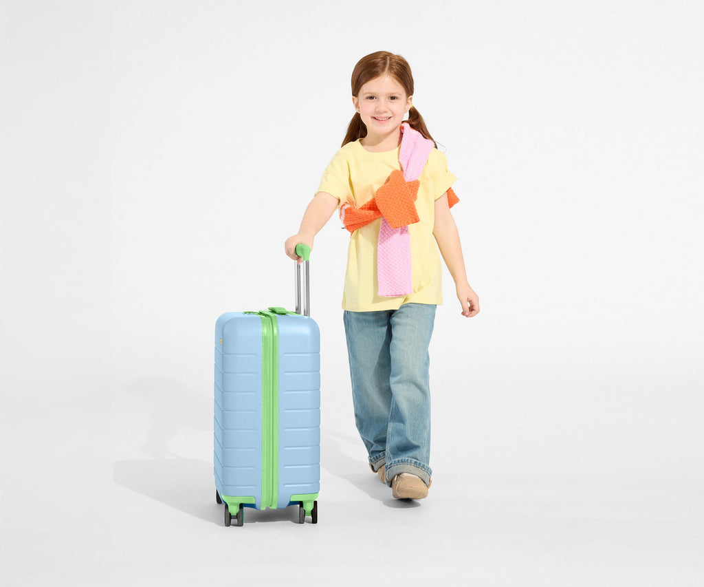 Away The Kids Carry-On Suitcase - Dragonfly Blue