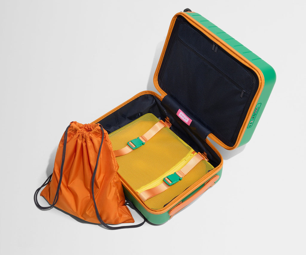 Away The Kids Carry-On Suitcase - Froggy Green