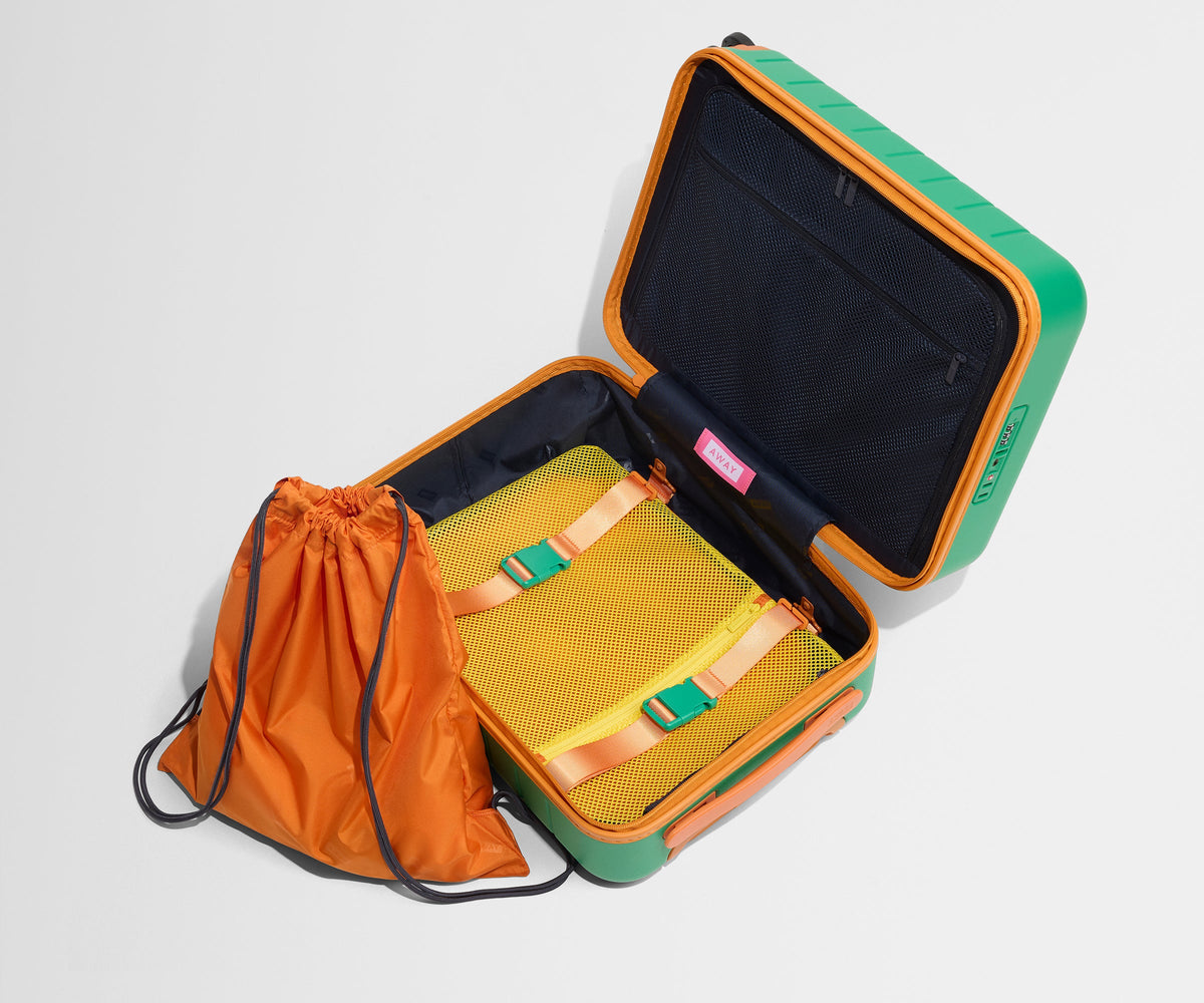 Away The Kids Carry-On Suitcase - Froggy Green