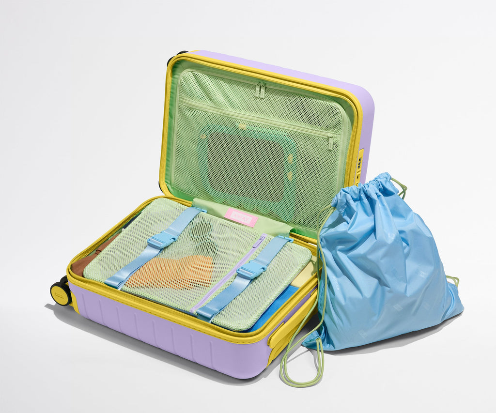 Away The Kids Carry-On Suitcase - Butterfly Purple
