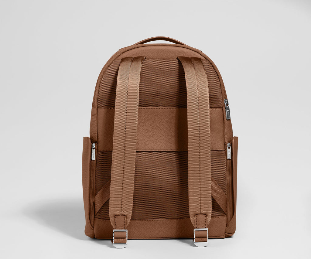 Away Leather Backpack in Saddle Brown