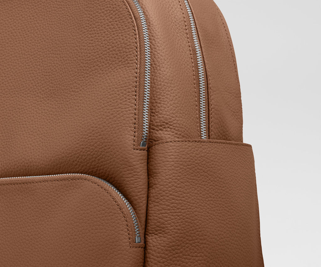 Away Leather Backpack in Saddle Brown