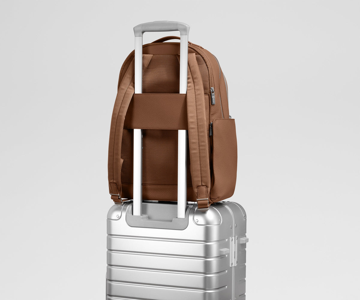 Away Leather Backpack in Saddle Brown