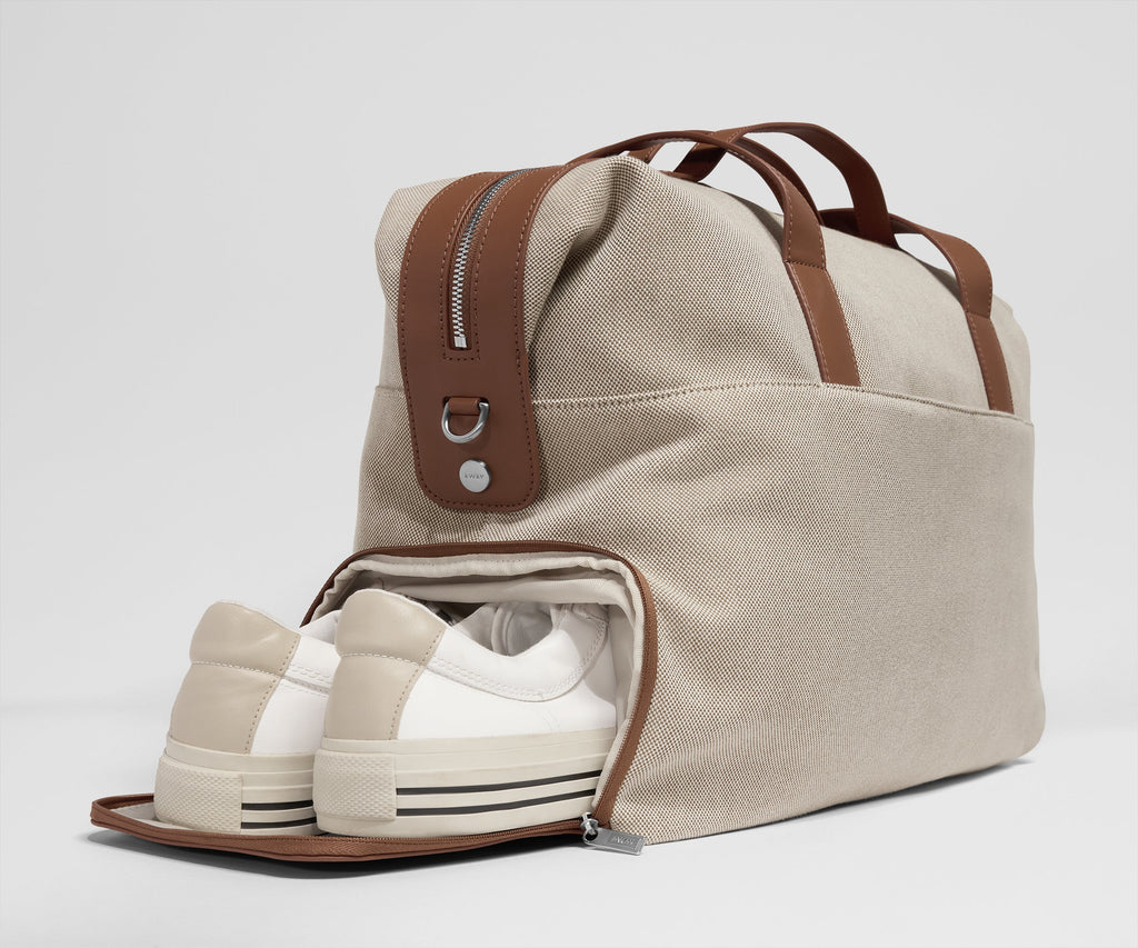Away Canvas Overnight Bag Duffel Bag - Saddle Brown