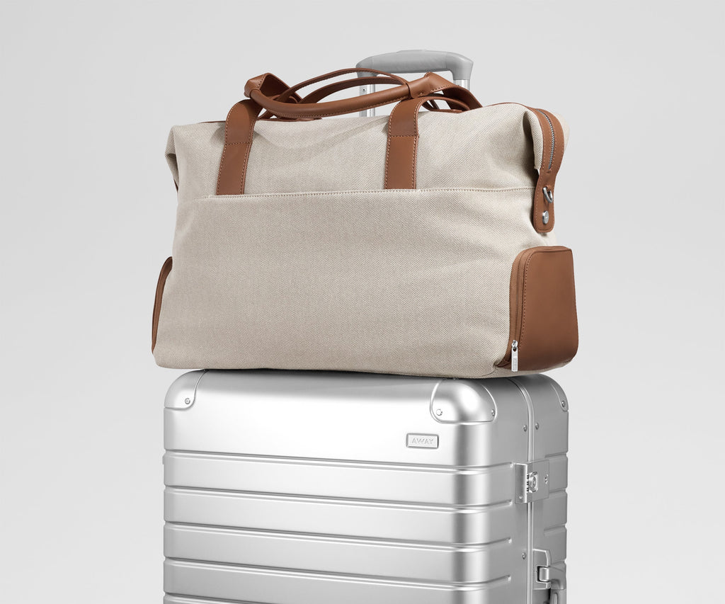 Away Canvas Overnight Bag Duffel Bag - Saddle Brown