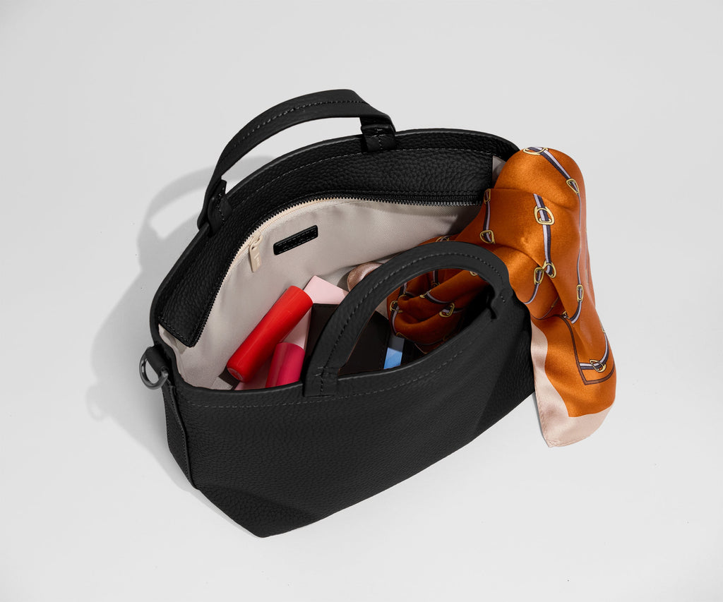 Away Leather Crossbody Crossbody Bag - Jet Black