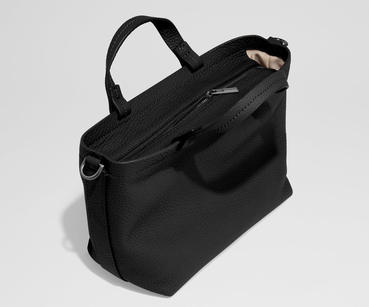 Away Leather Crossbody Crossbody Bag - Jet Black