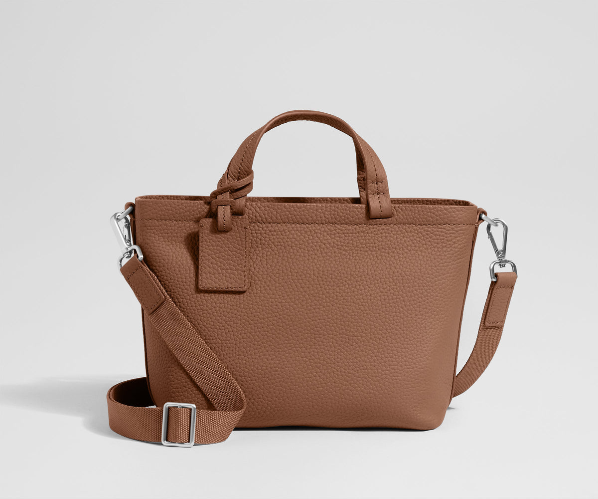 Away Leather Crossbody Crossbody Bag - Saddle Brown