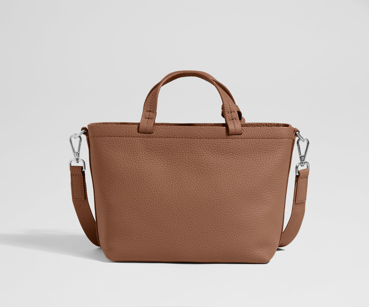 Away Leather Crossbody Crossbody Bag - Saddle Brown