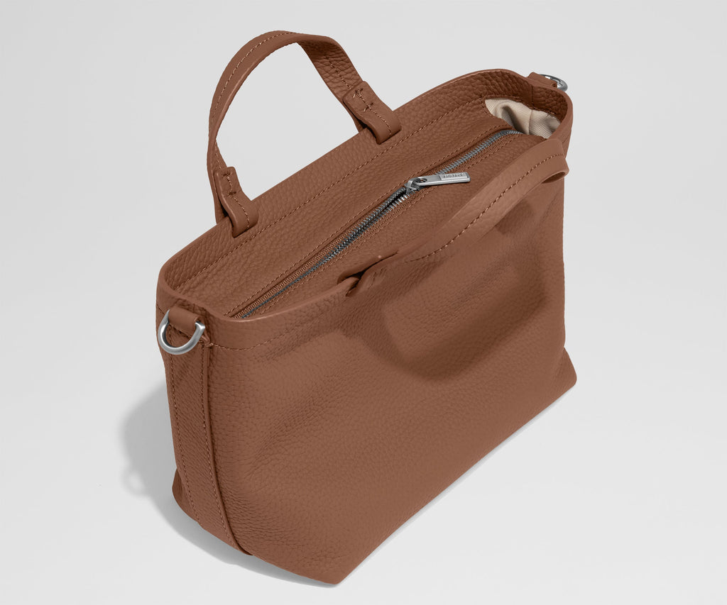 Away Leather Crossbody Crossbody Bag - Saddle Brown