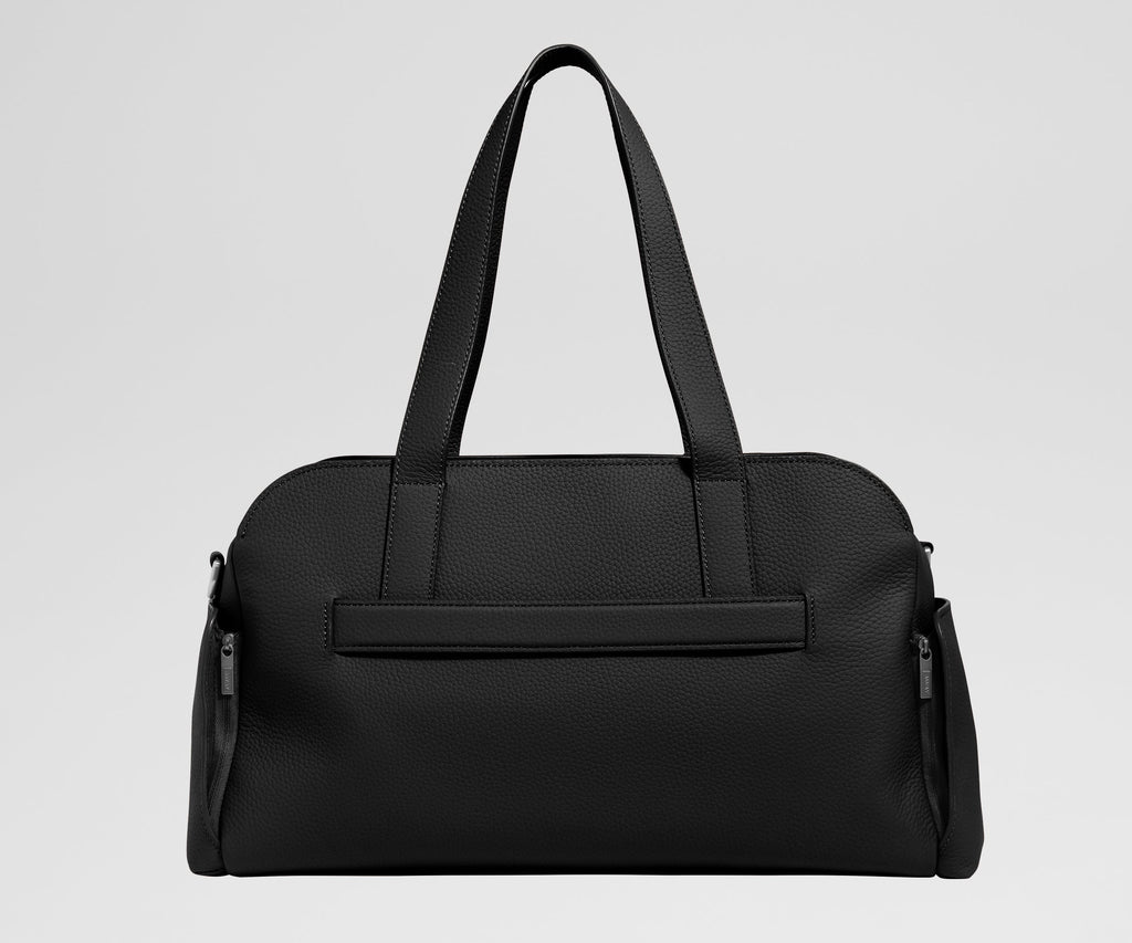 Away Leather Duffle Duffel Bag - Jet Black