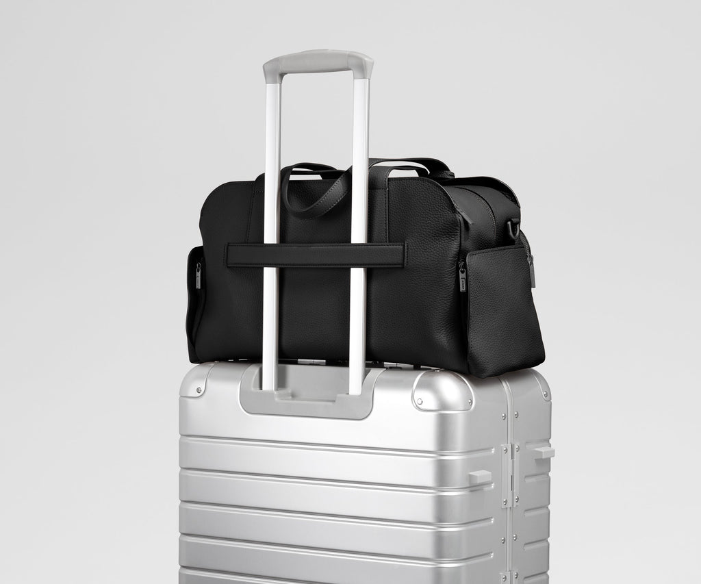 Away Leather Duffle Duffel Bag - Jet Black
