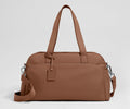 Away Leather Duffle Duffel Bag - Saddle Brown