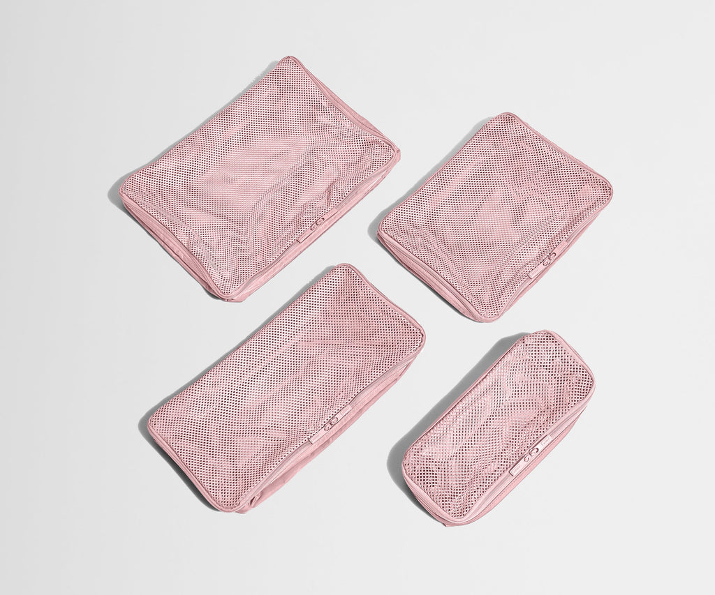 Away Insider Packing Cubes (Set of 4) in Blush Pink