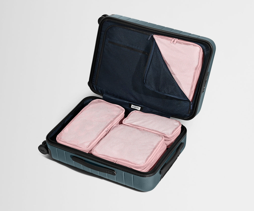 Away Insider Packing Cubes (Set of 4) in Blush Pink