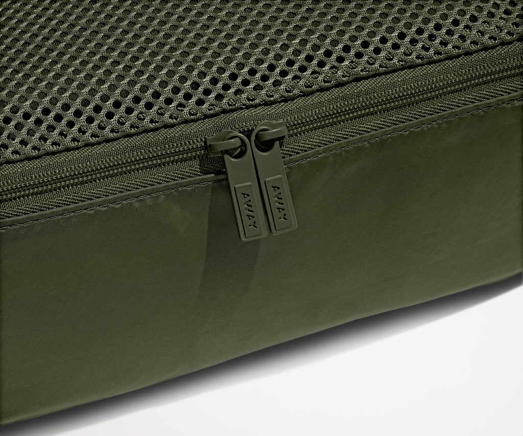Away Insider Packing Cubes (Set of 4) in Olive Green