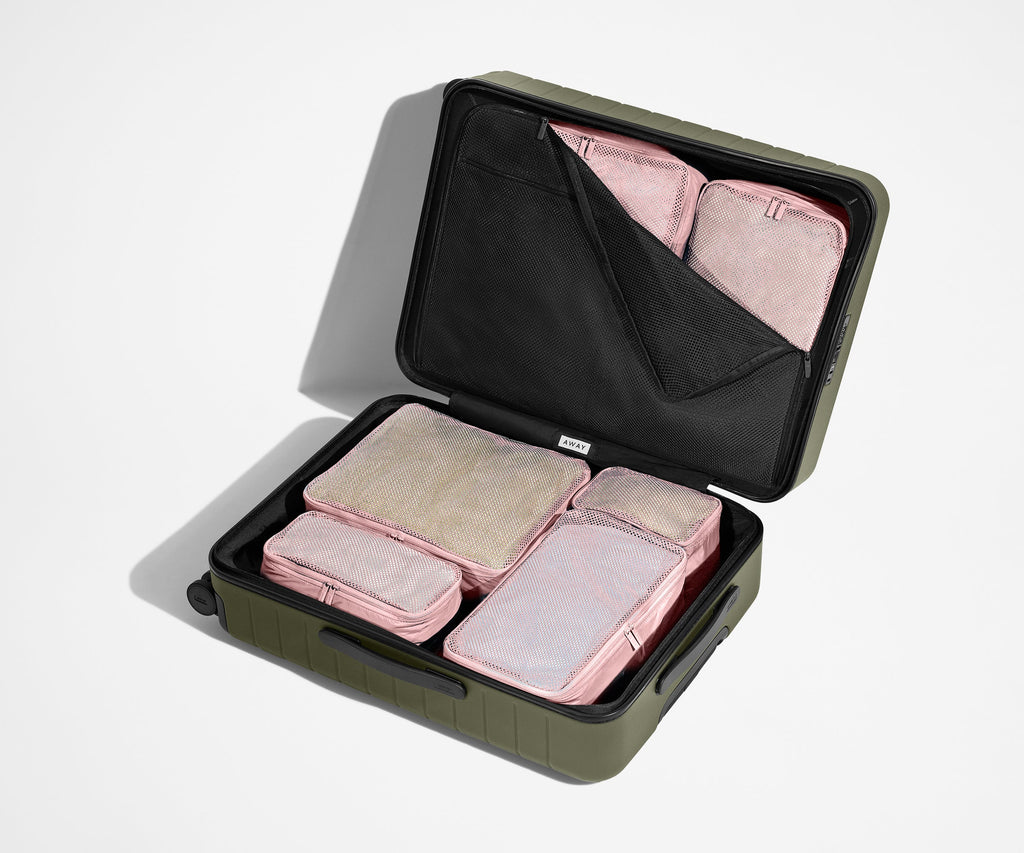 Away Insider Packing Cubes (Set of 6) in Blush Pink
