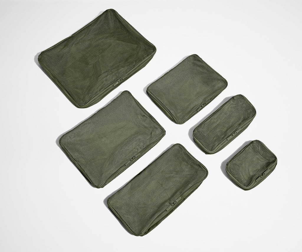 Away Insider Packing Cubes (Set of 6) in Olive Green